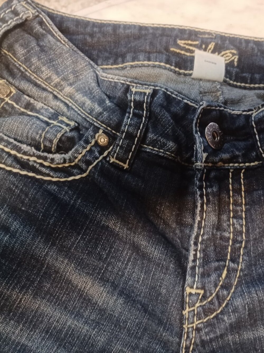 Silver Women's Jeans Waist Size 26 Blue - Picture 2 of 5